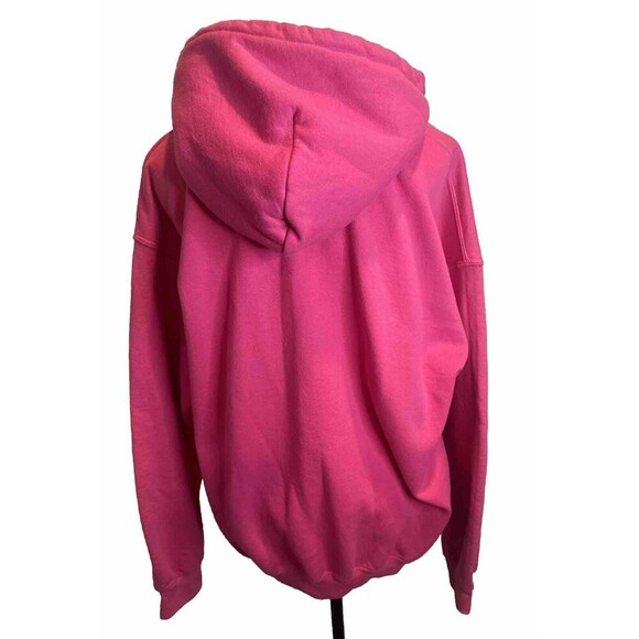 BEST REALTOR EVER. Bright PINK W/ BLACK Writing Hoodie Cotton Polyester SZ L - Picture 3 of 5
